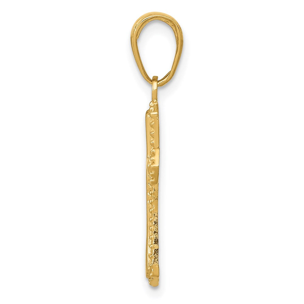 14k Passion Cross Pendant