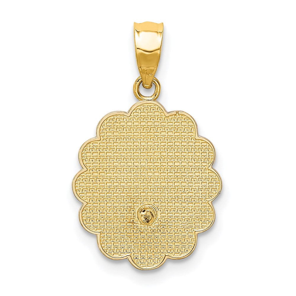 14K Two-tone W/Rhodium Baptism Pendant