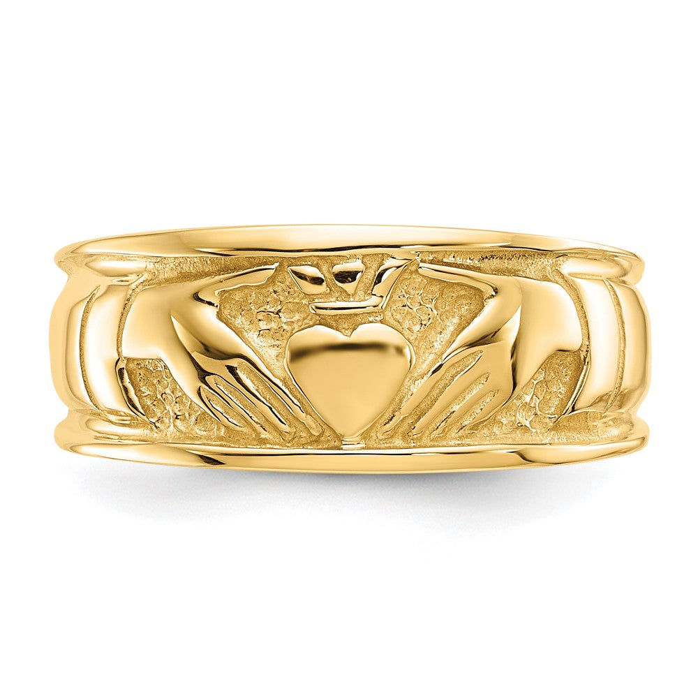 14k Polished Claddagh Band