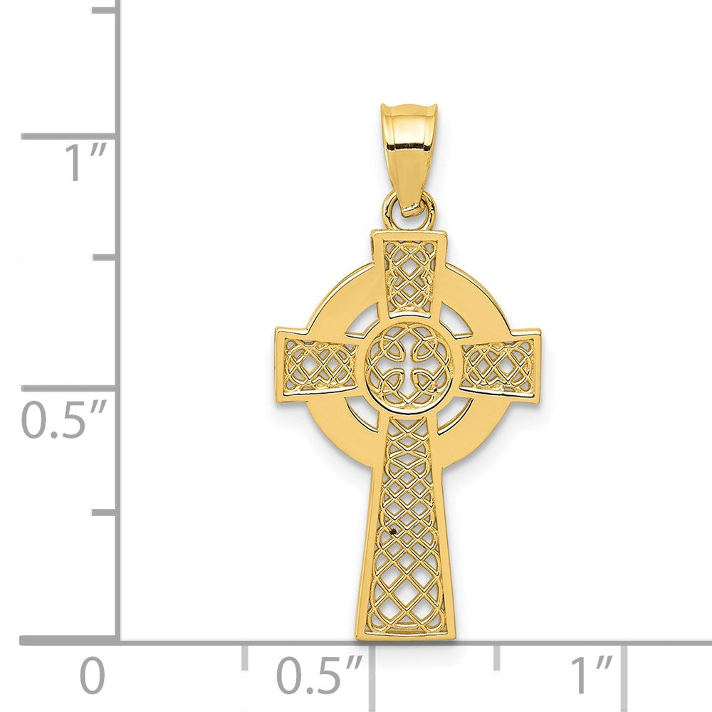 14k Celtic Cross Pendant