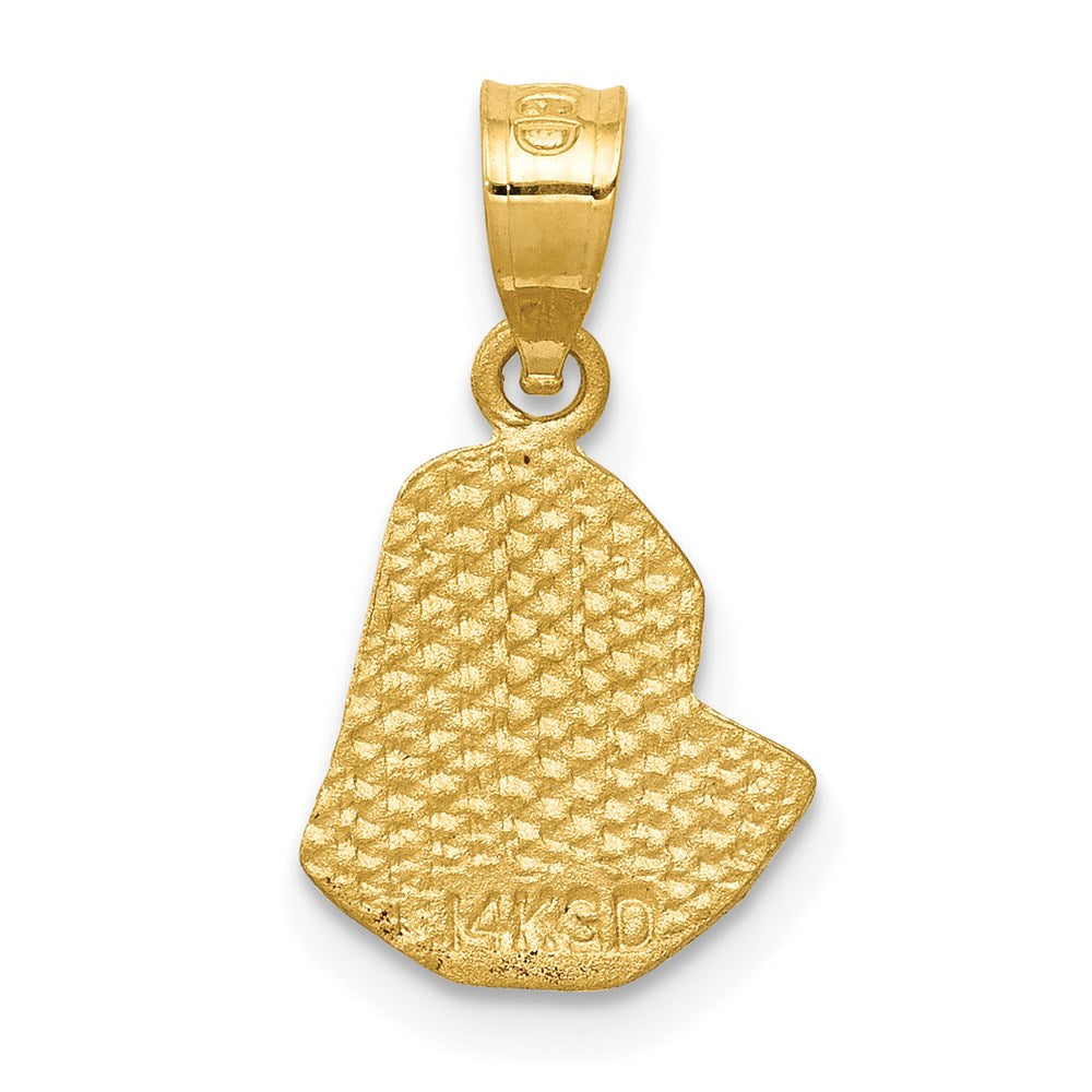 14K Satin D/C Mary Pendant