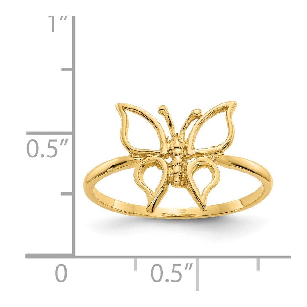 14k Polished Butterfly Ring