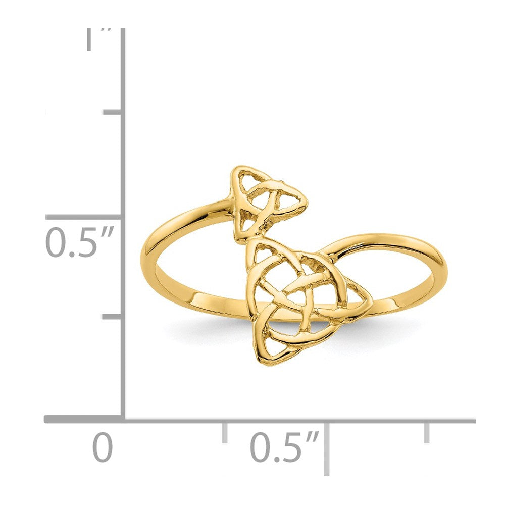 14k Polished Celtic Knot Ring
