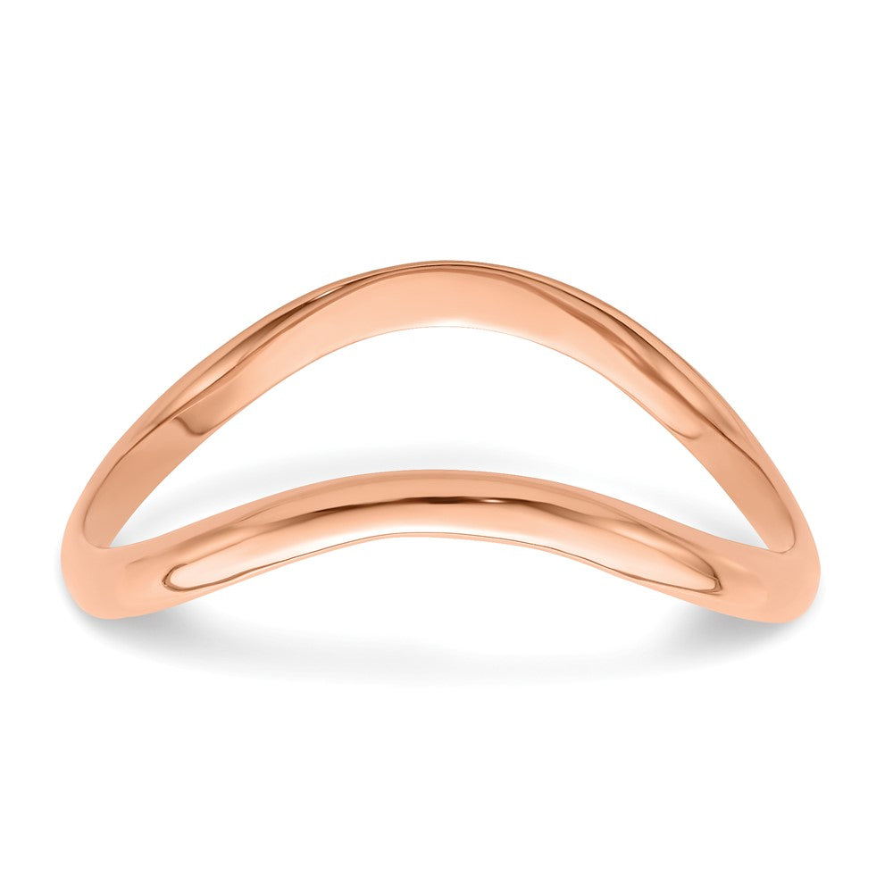 14K Rose Gold Wave Fashion Thumb Ring