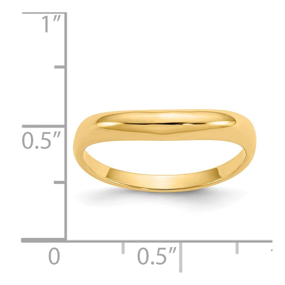 14k Polished Stackable Wave Ring