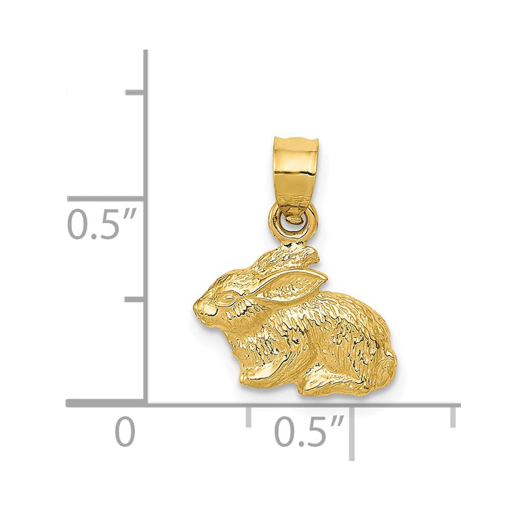 14k Polished Rabbit Pendant
