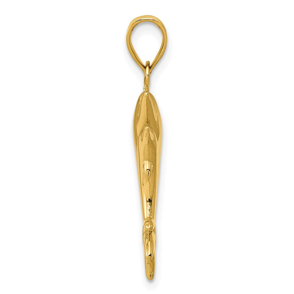 14k Dolphin Pair Pendant