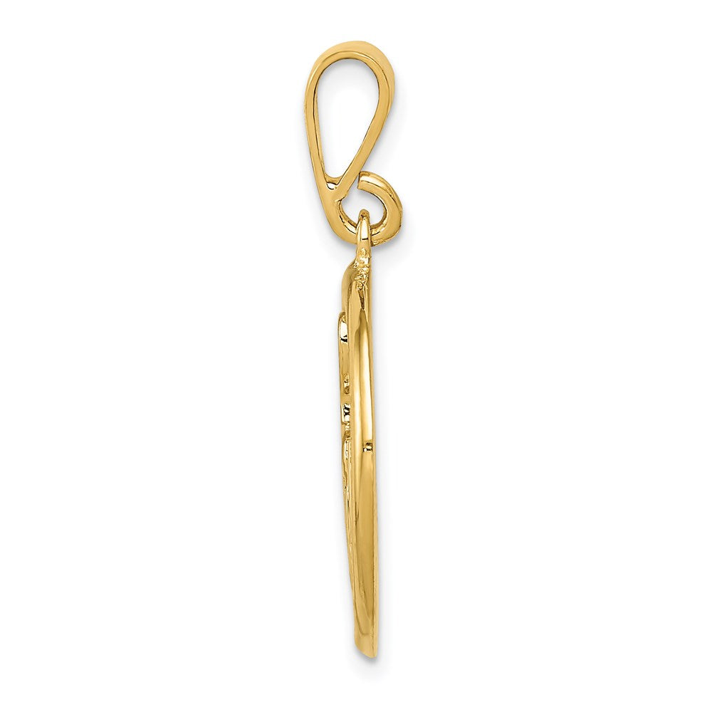 14k Gold Polished Musical Notes Pendant