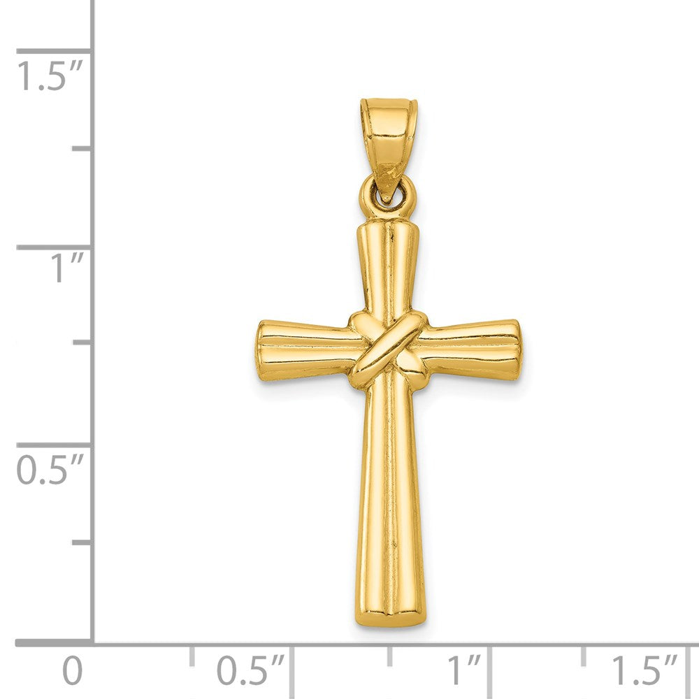 14k Hollow Cross Pendant