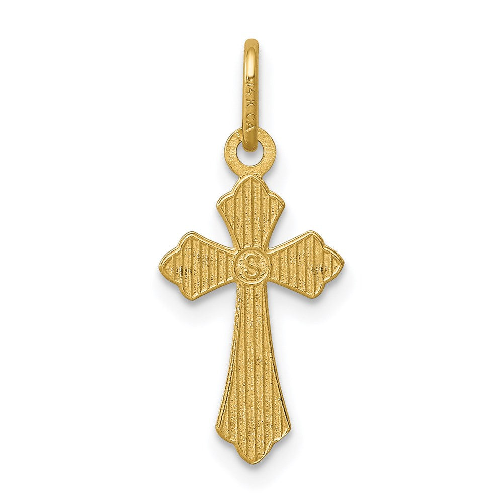 14k Polished D/C Small Cross Charm