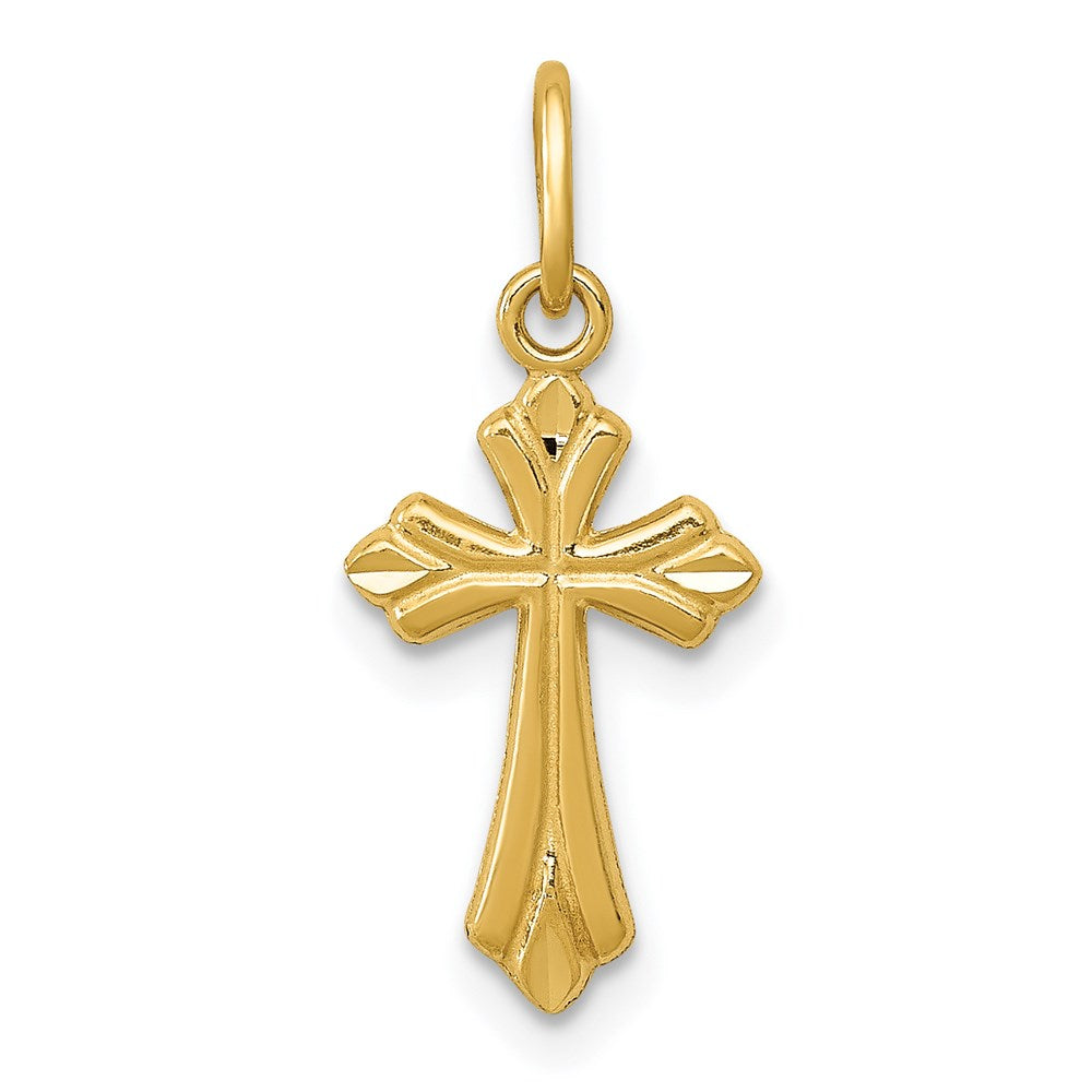 14k Polished D/C Small Cross Charm