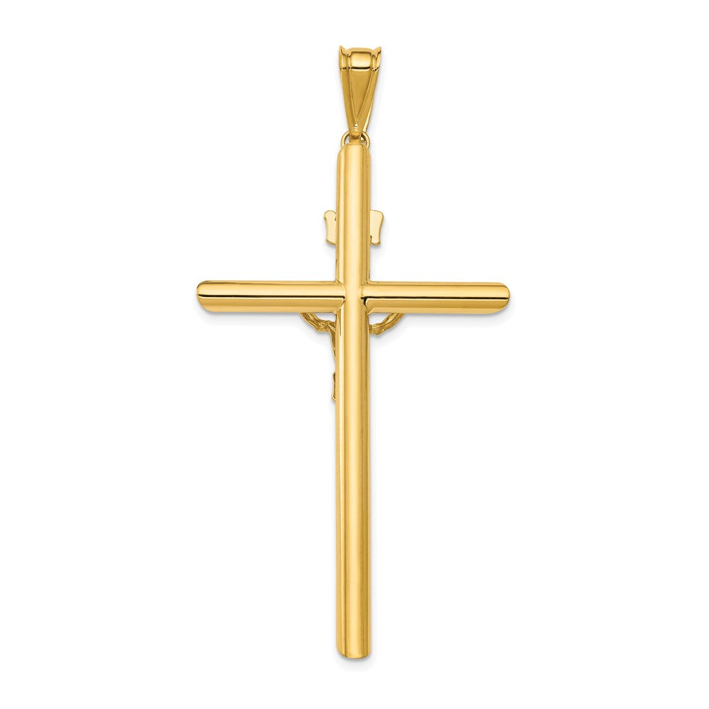 14k Two-Tone Polished Crucifix Pendant