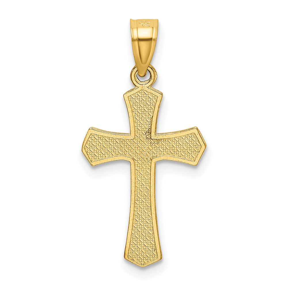 14k Diamond-cut Crucifix Pendant