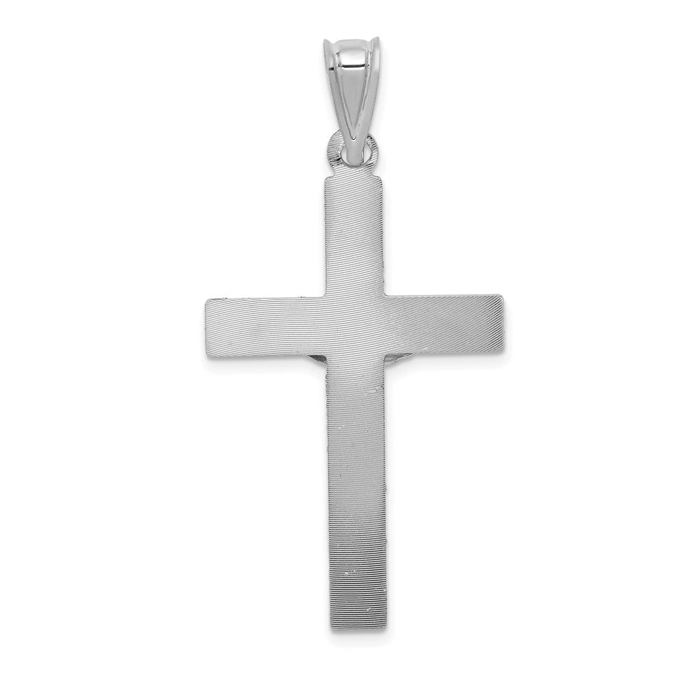 14k White Gold Crucifix Pendant
