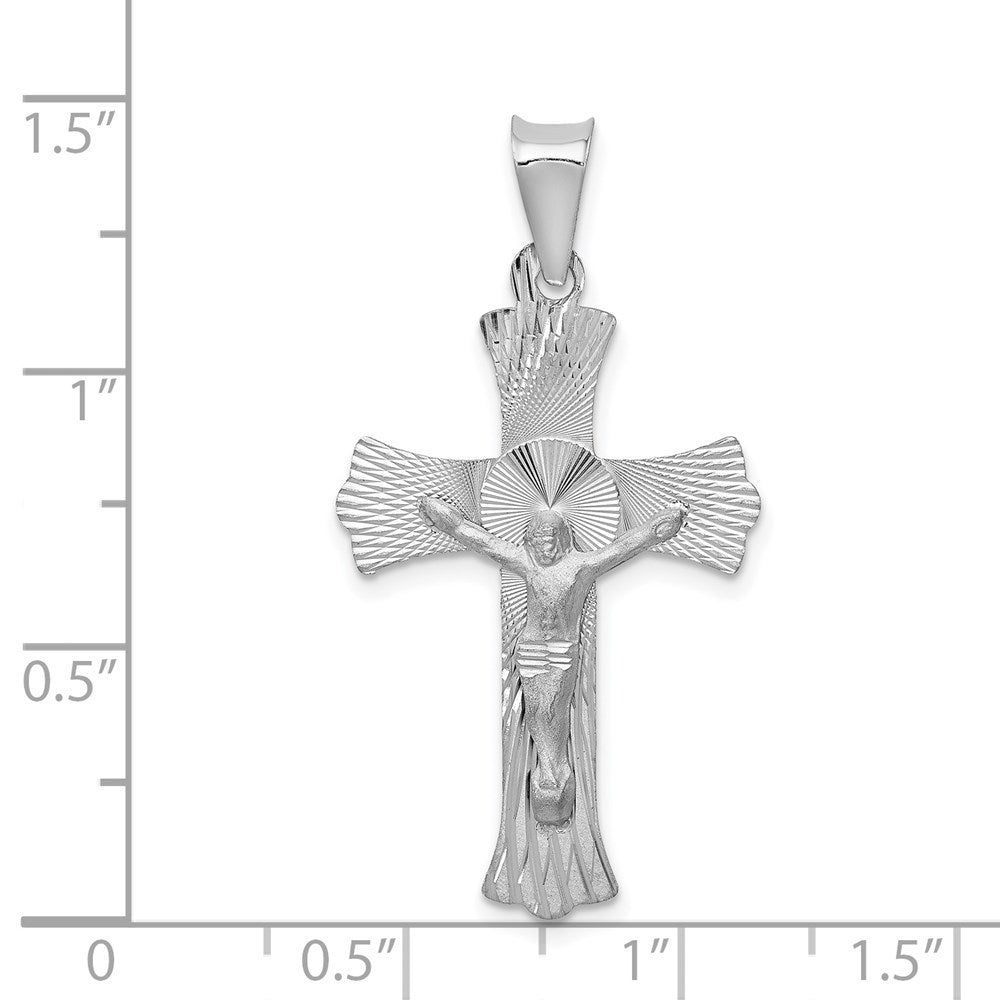 14k White Gold Crucifix Pendant