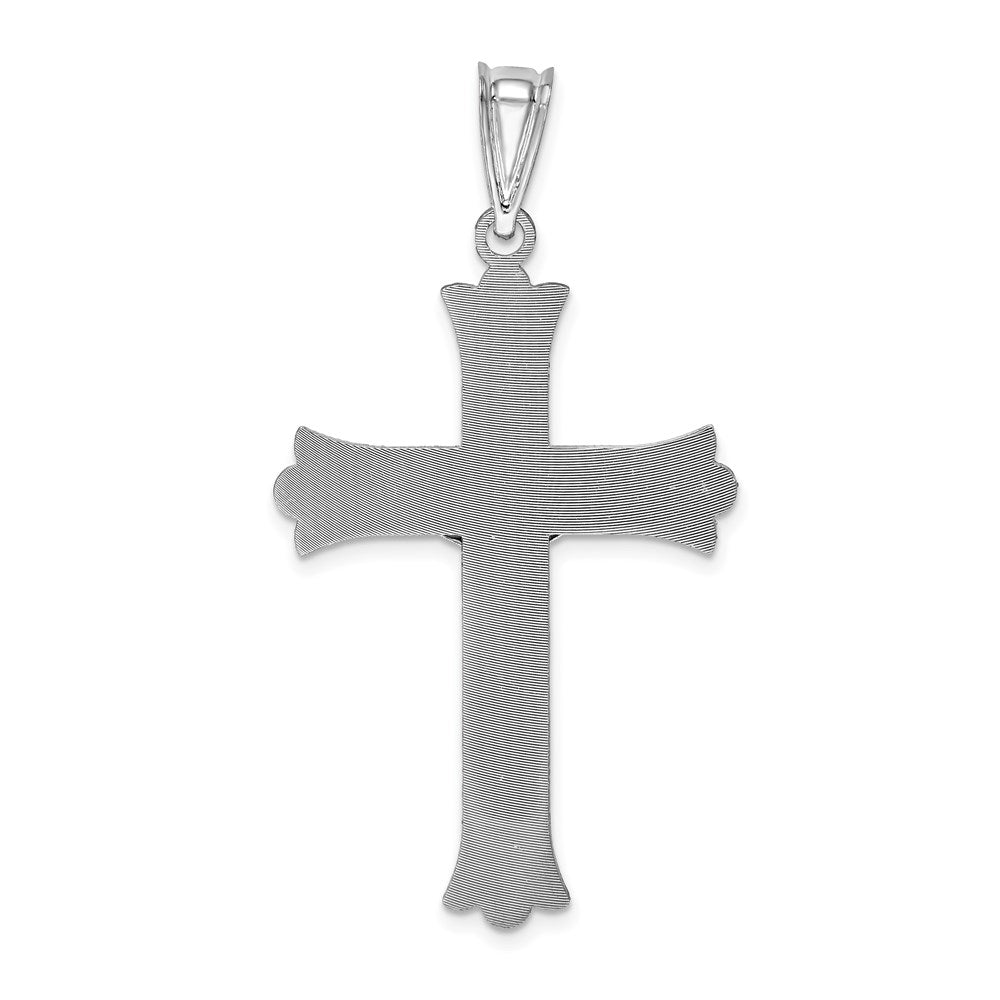 14k White Gold Crucifix Pendant