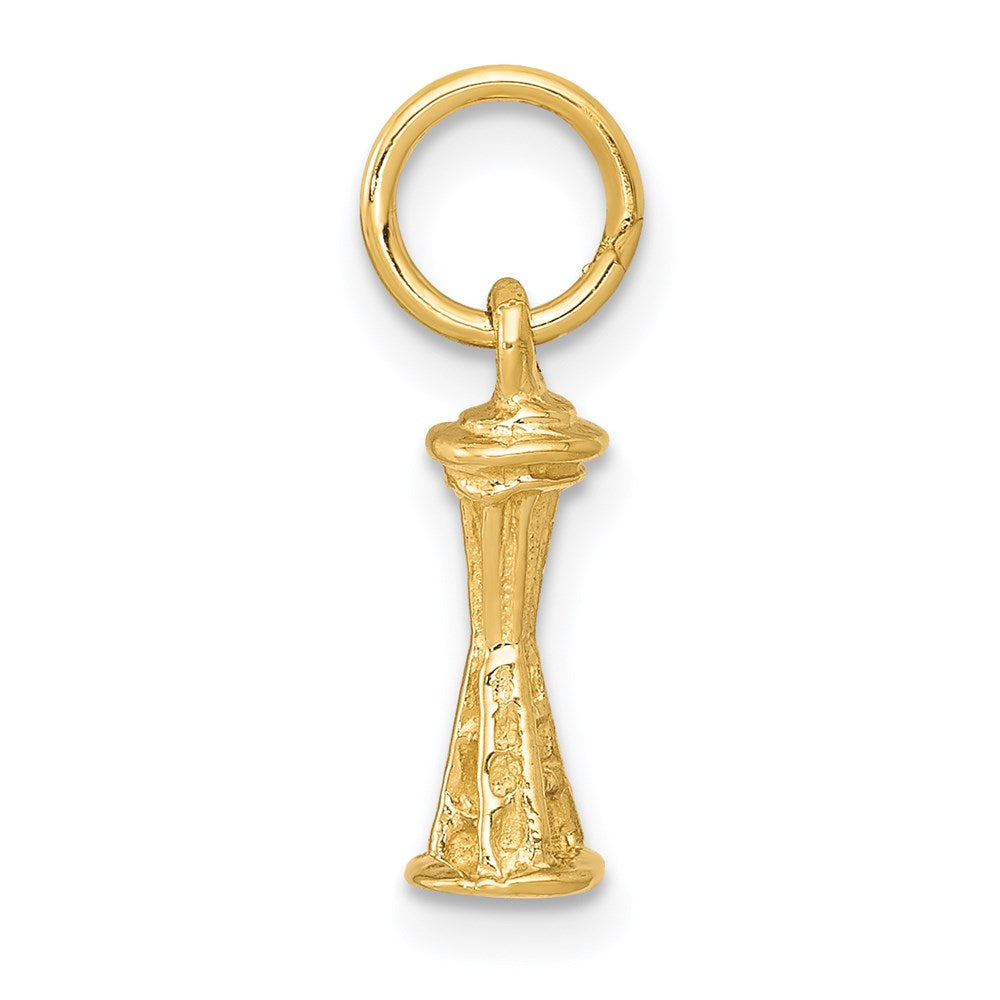 14k Solid Polished Space Needle Charm