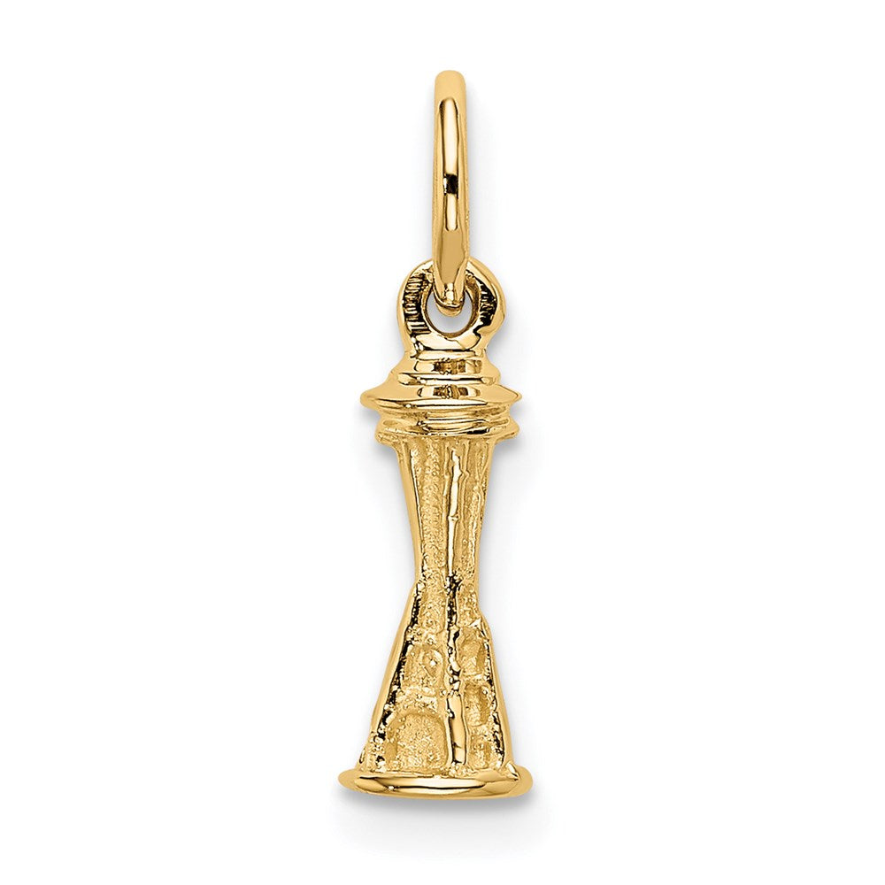14k Solid Polished Space Needle Charm