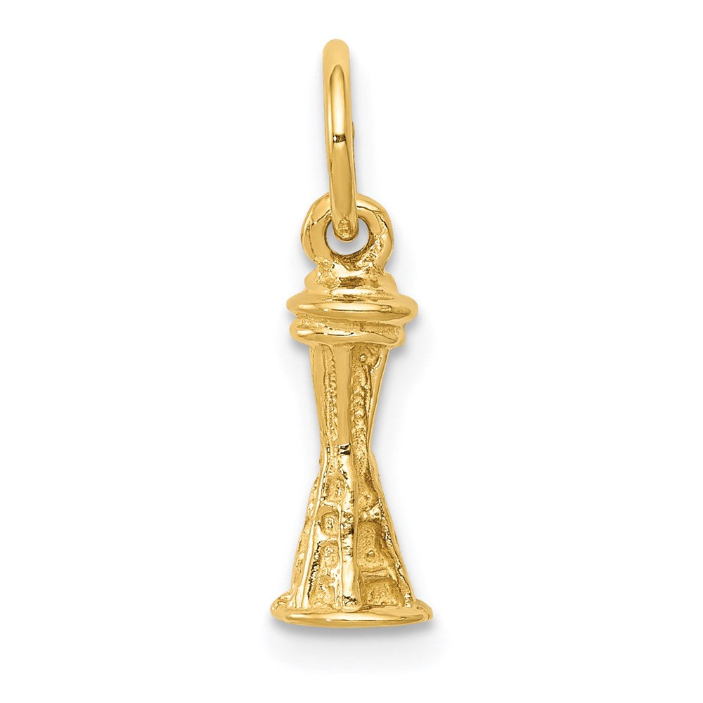 14k Solid Polished Space Needle Charm