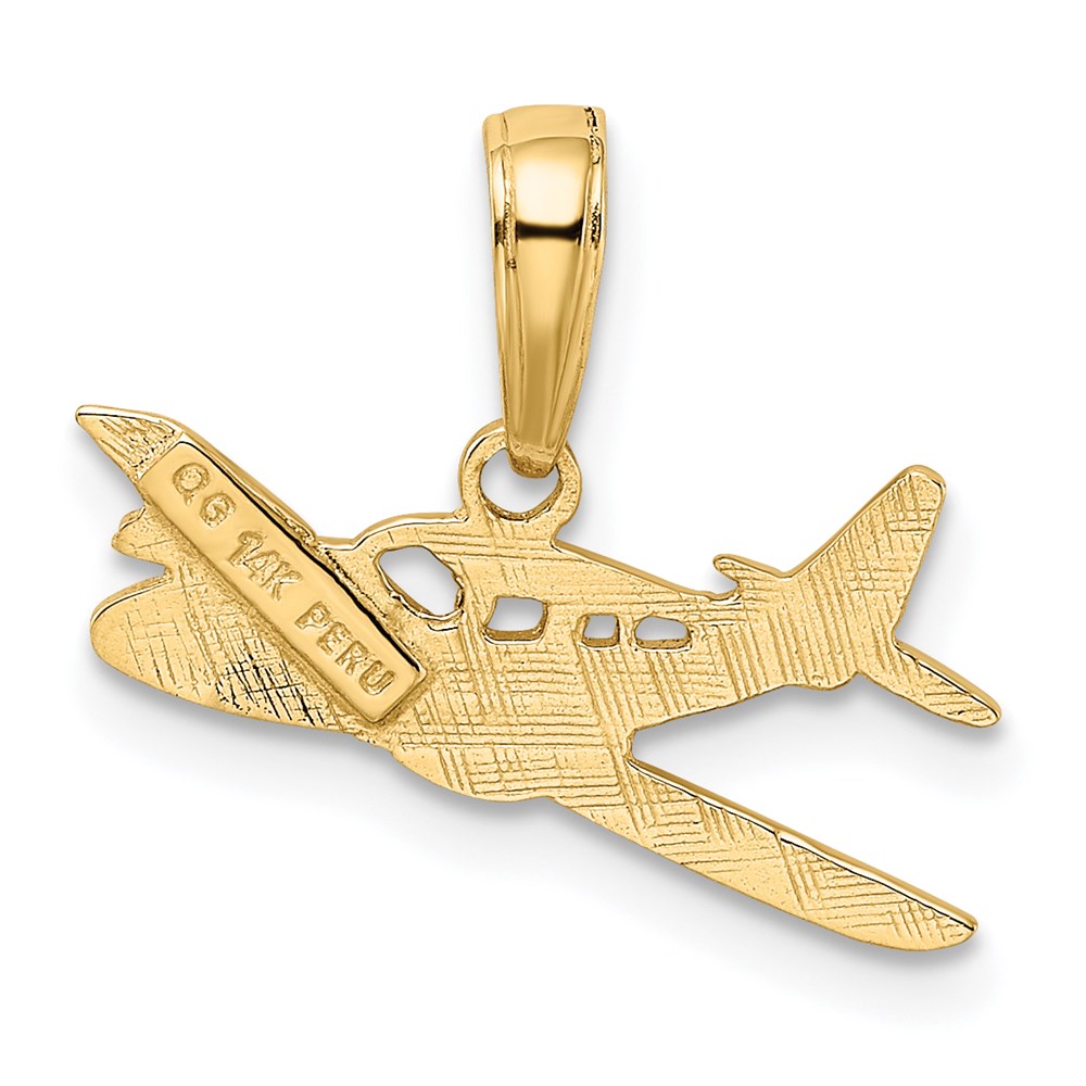 14k Cessna Plane Pendant