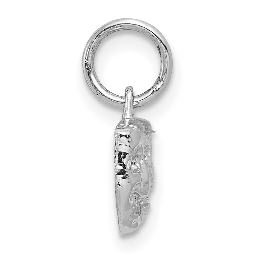 14k White Gold Solid Comedy/Tragedy Charm