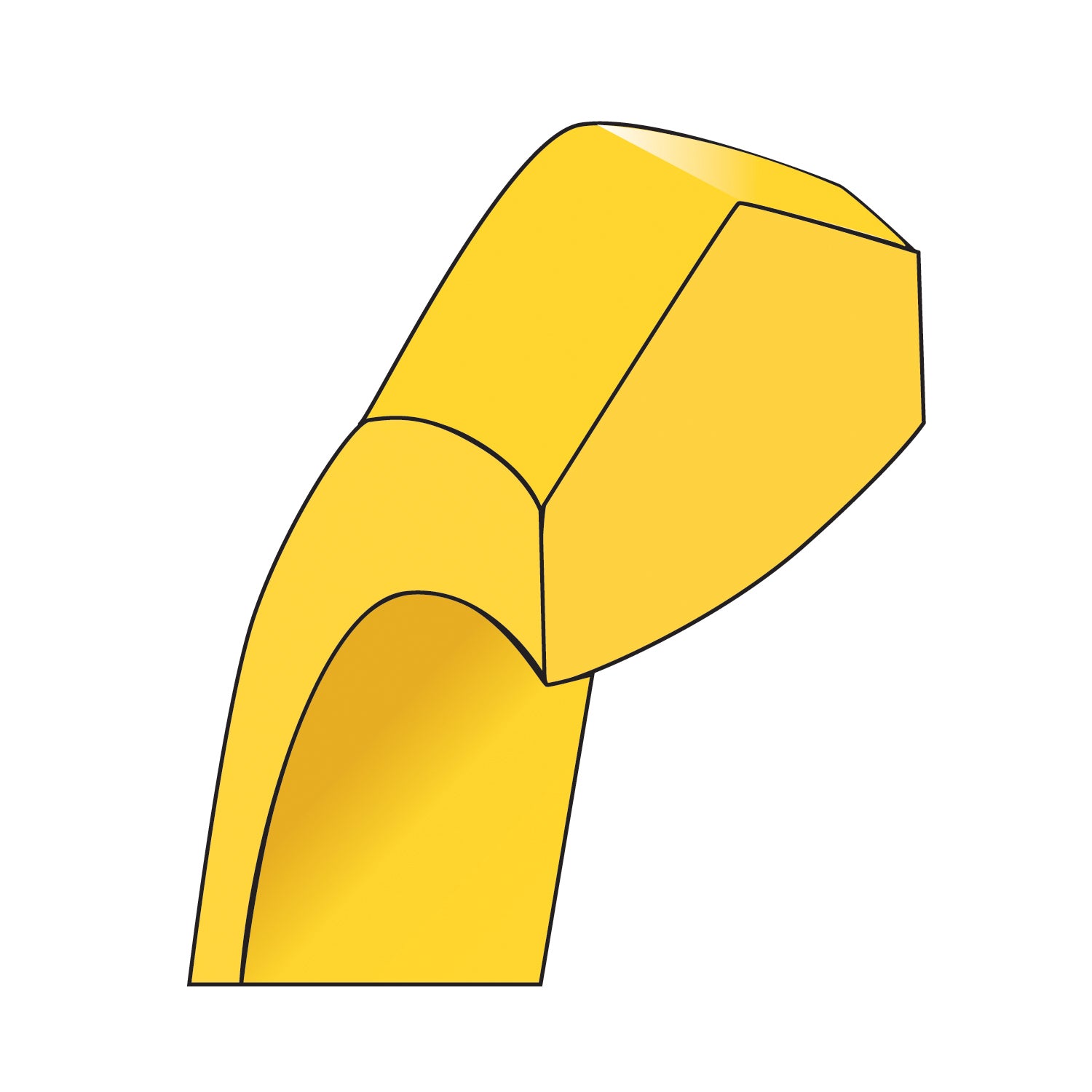 10k Yellow Gold 4mm Knife Edge Comfort Fit Wedding Band Size 10