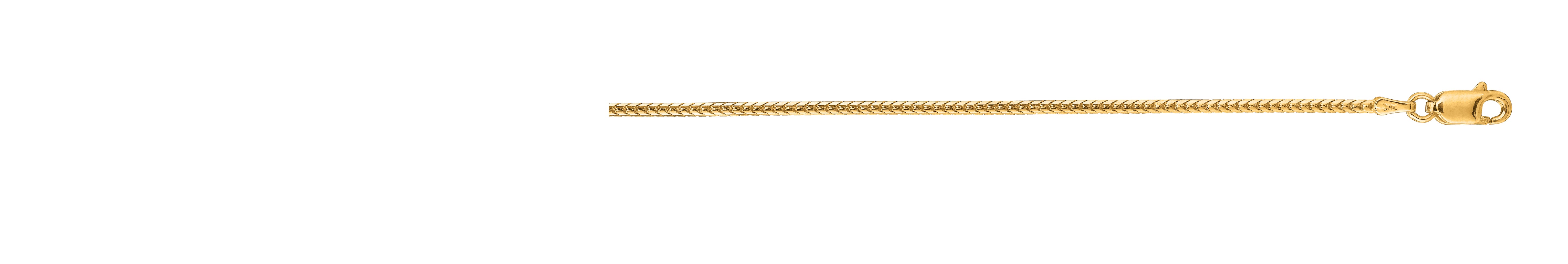 18K Yellow Gold 24" 1.6mm Franco Chain with Lobster Clasp