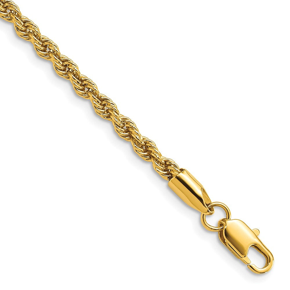 Kelly Waters Gold-plated 3mm Diamond Cut French Rope 18 inch Chain
