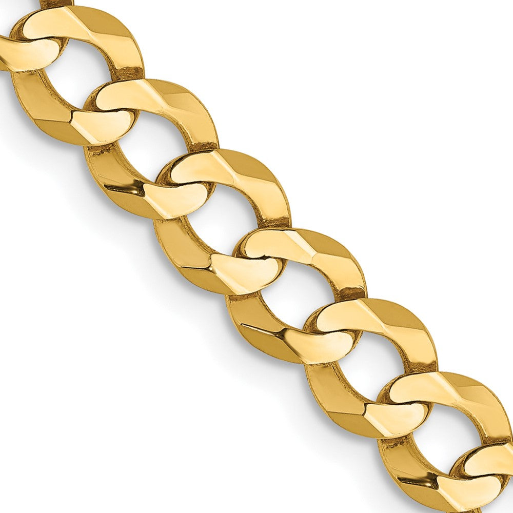 14K 20 inch 5.9mm Lightweight Flat Cuban with Lobster Clasp Chain