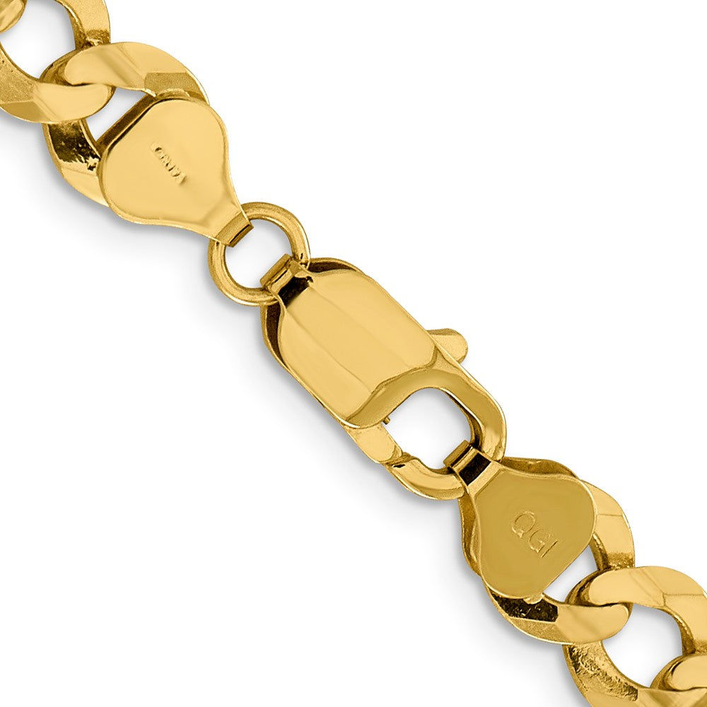 14K 20 inch 8.3mm Lightweight Flat Cuban with Lobster Clasp Chain