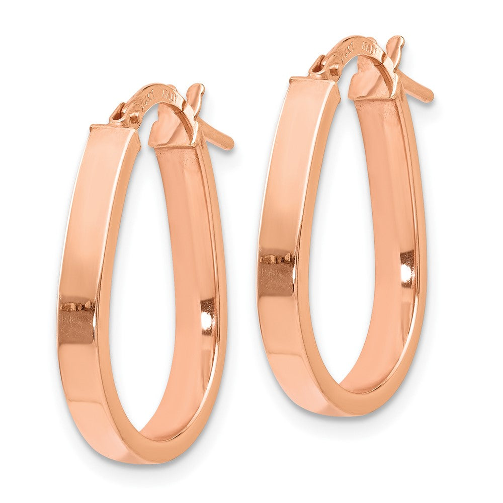 14K Polished U-Shape Hoop Earrings
