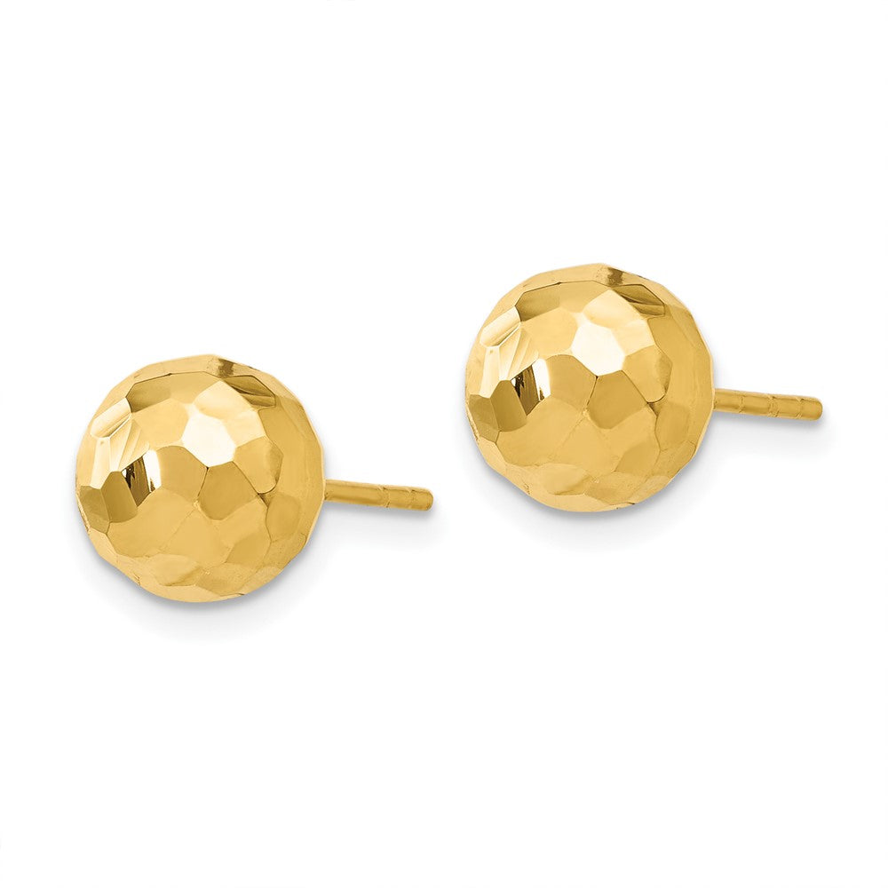 14K Polished Faceted Post Earrings