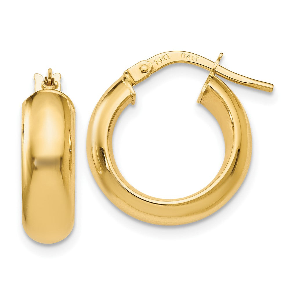 14K Polished Hoop Earrings