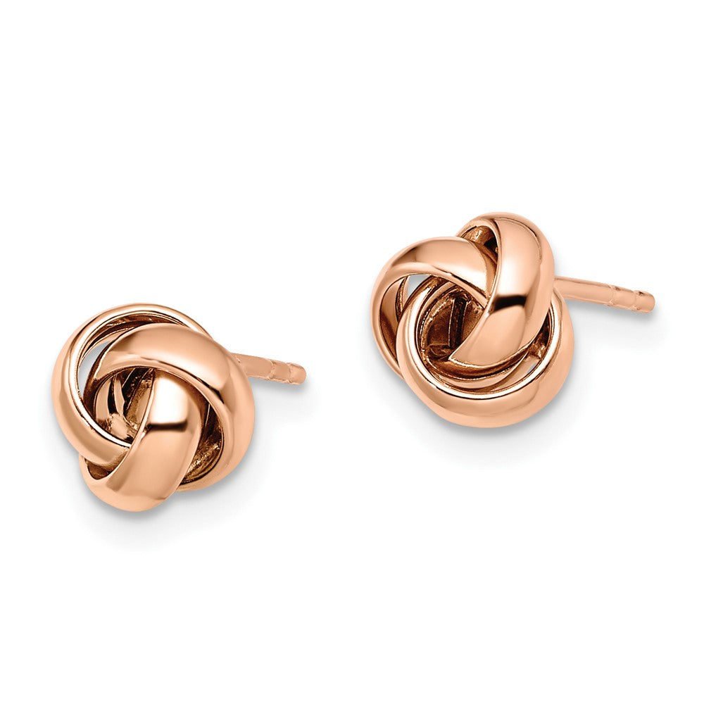 14K Rose Gold Polished Post Earrings