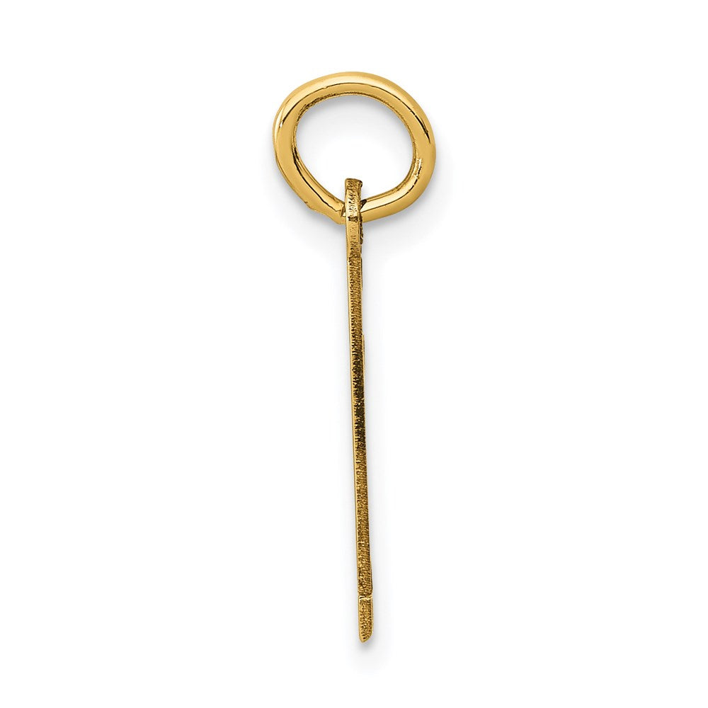 14k Small Elongated Number 1 Charm