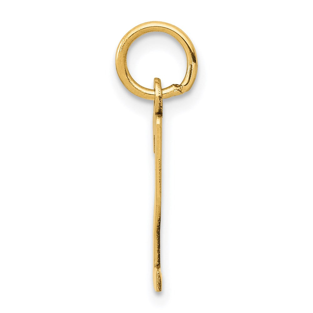 14k Small Elongated Number 2 Charm