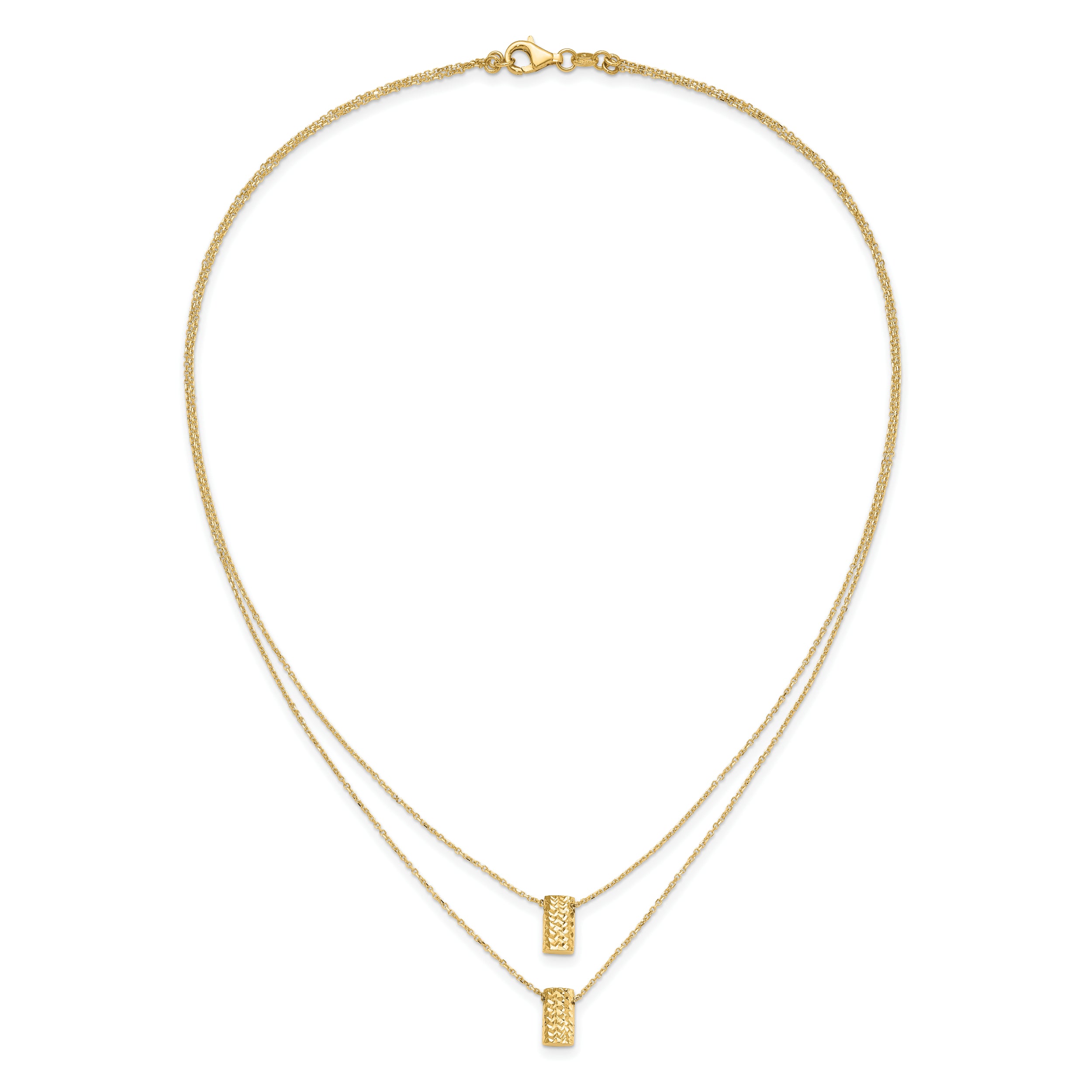 14K Two Layer D/C Necklace