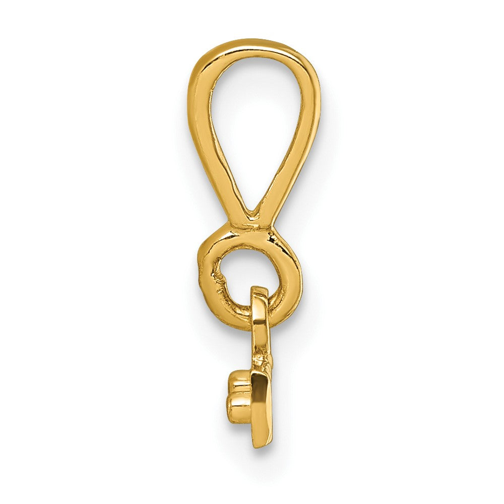 14k Large Diamond -cut Top Pendant