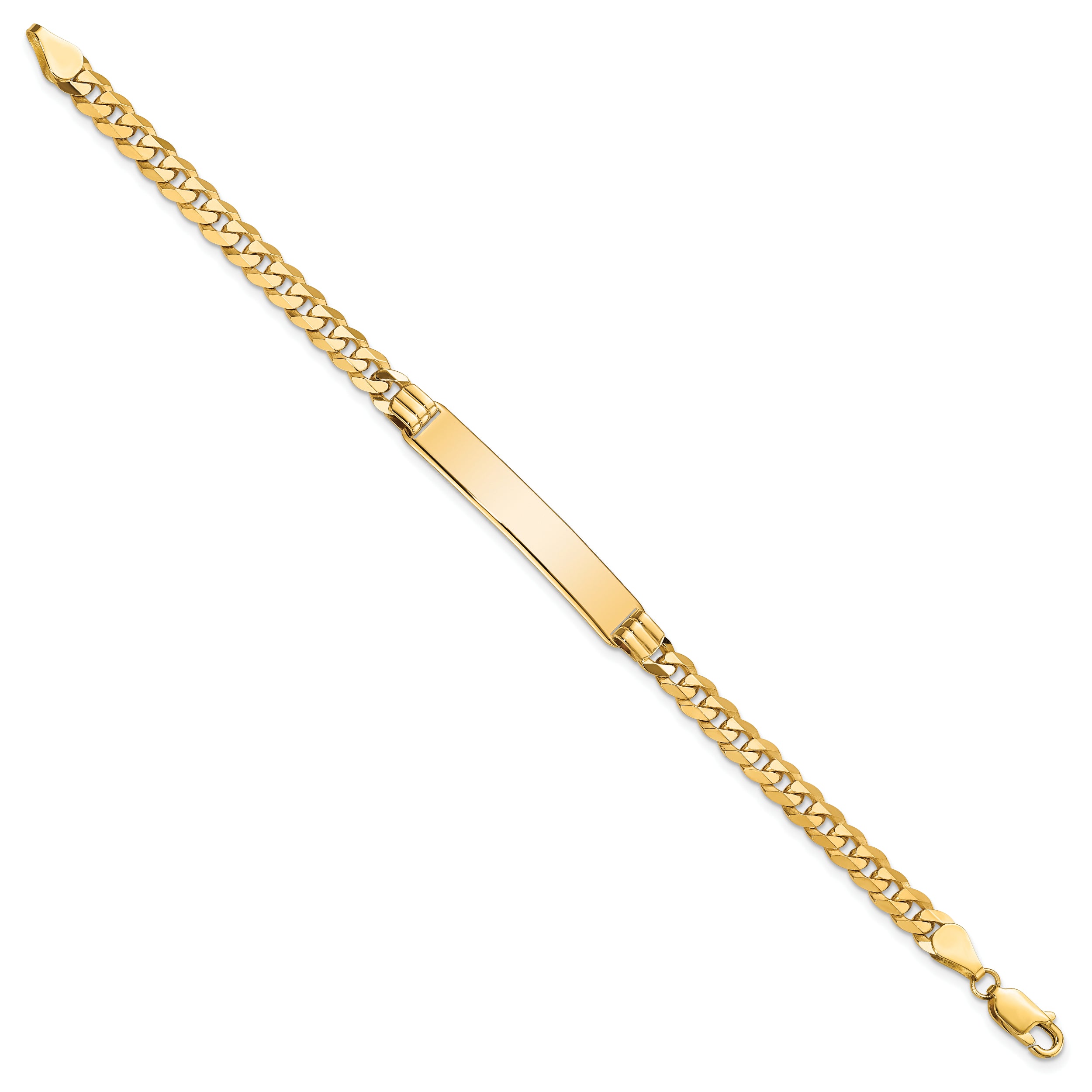 14K Curb Link Id Bracelet