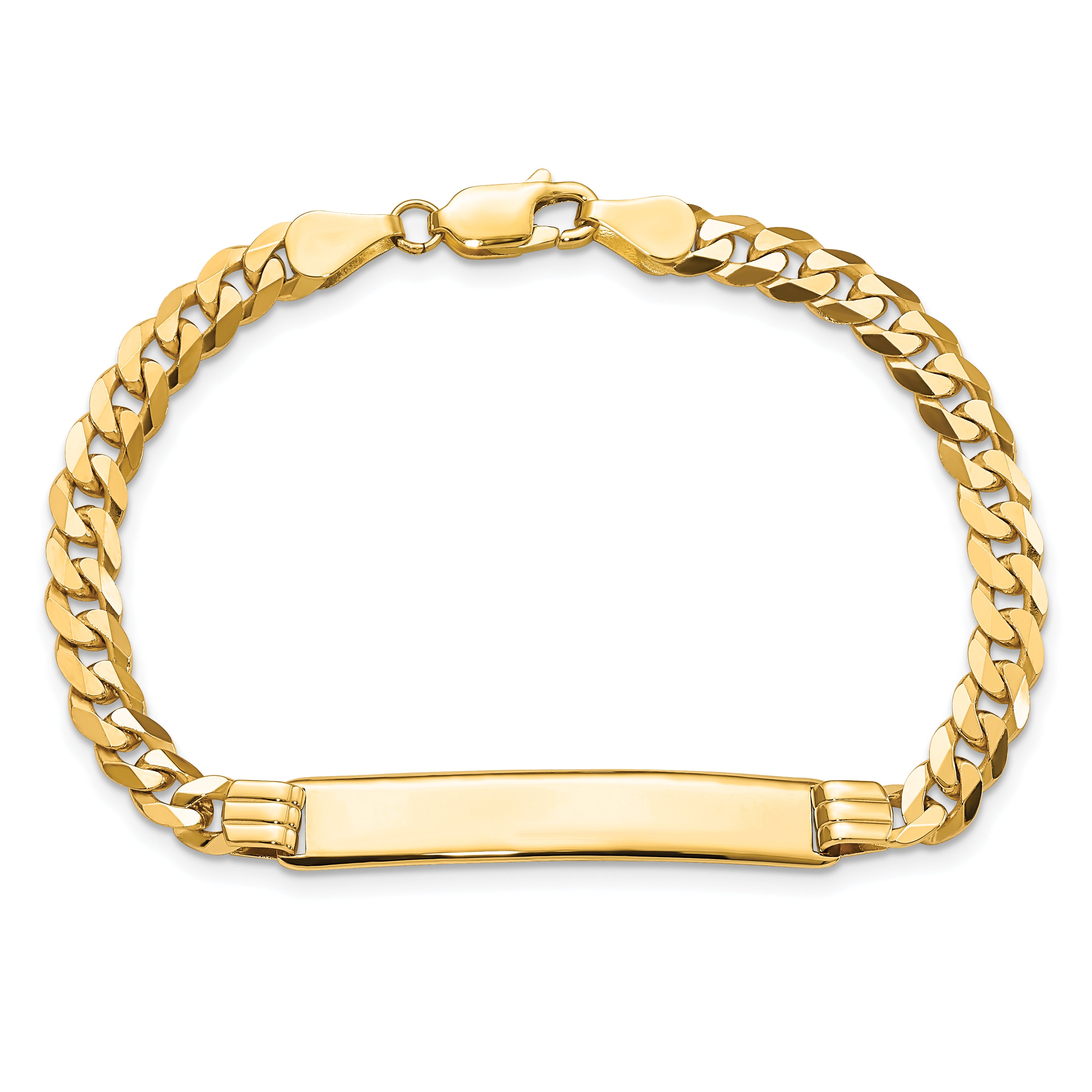 14K Curb Link Id Bracelet