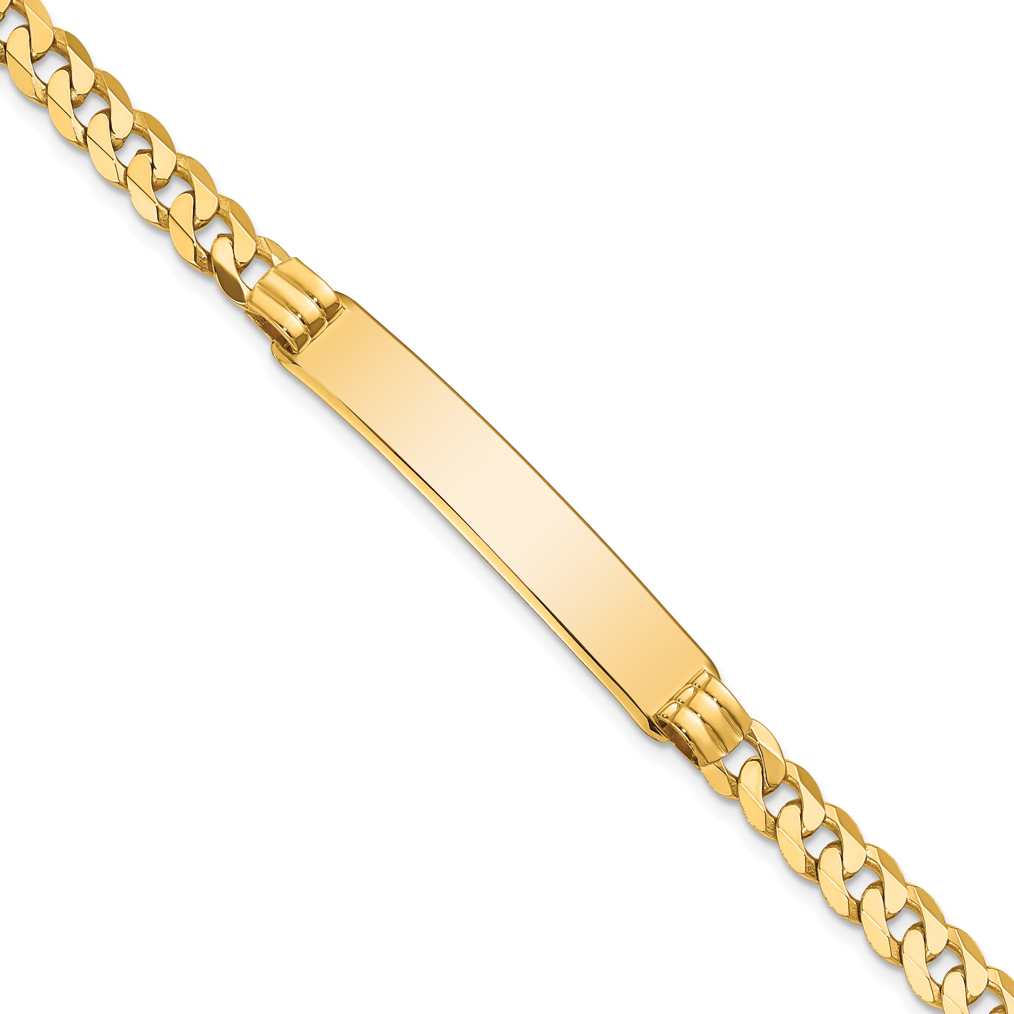 14K Curb Link Id Bracelet