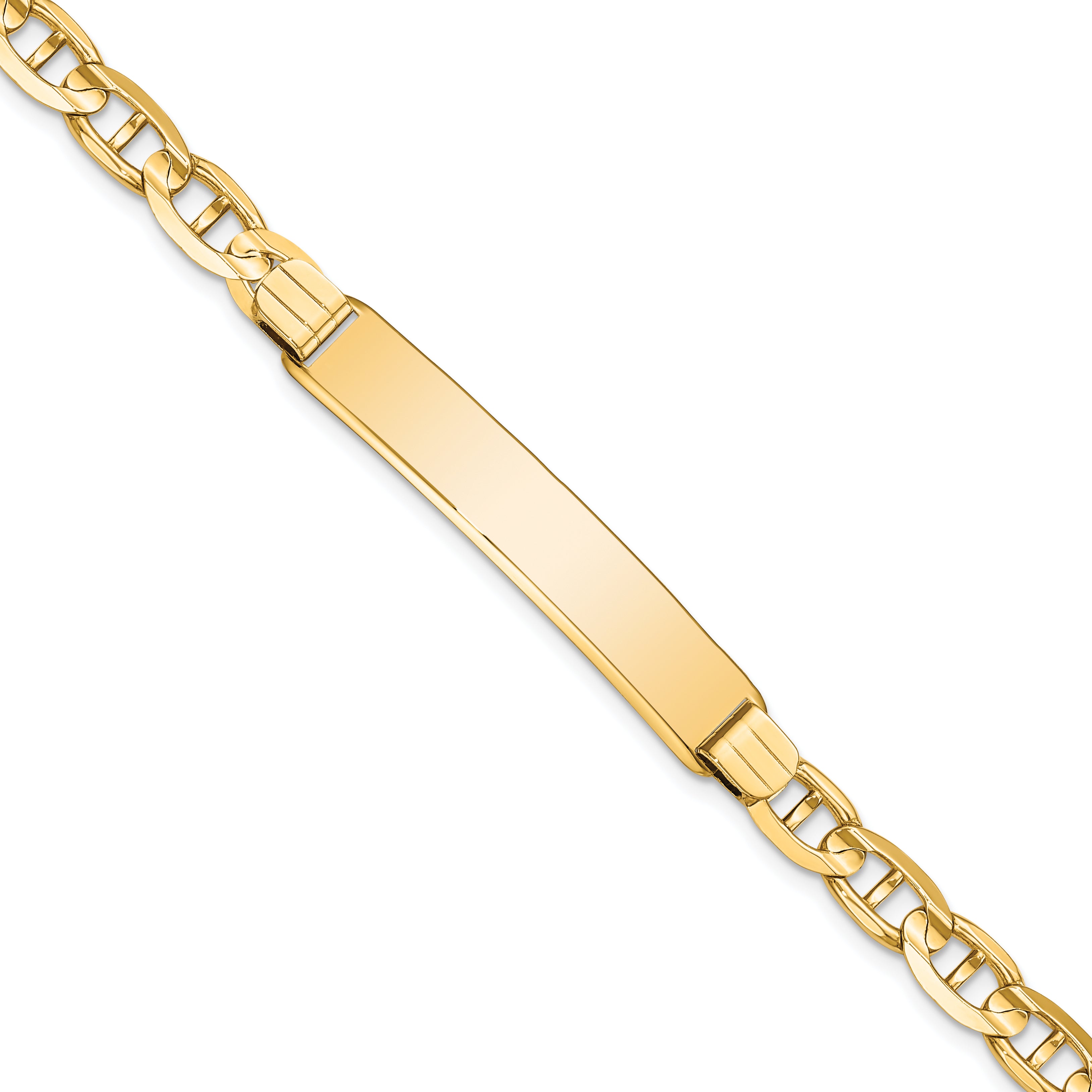 14K Anchor Link Id Bracelet