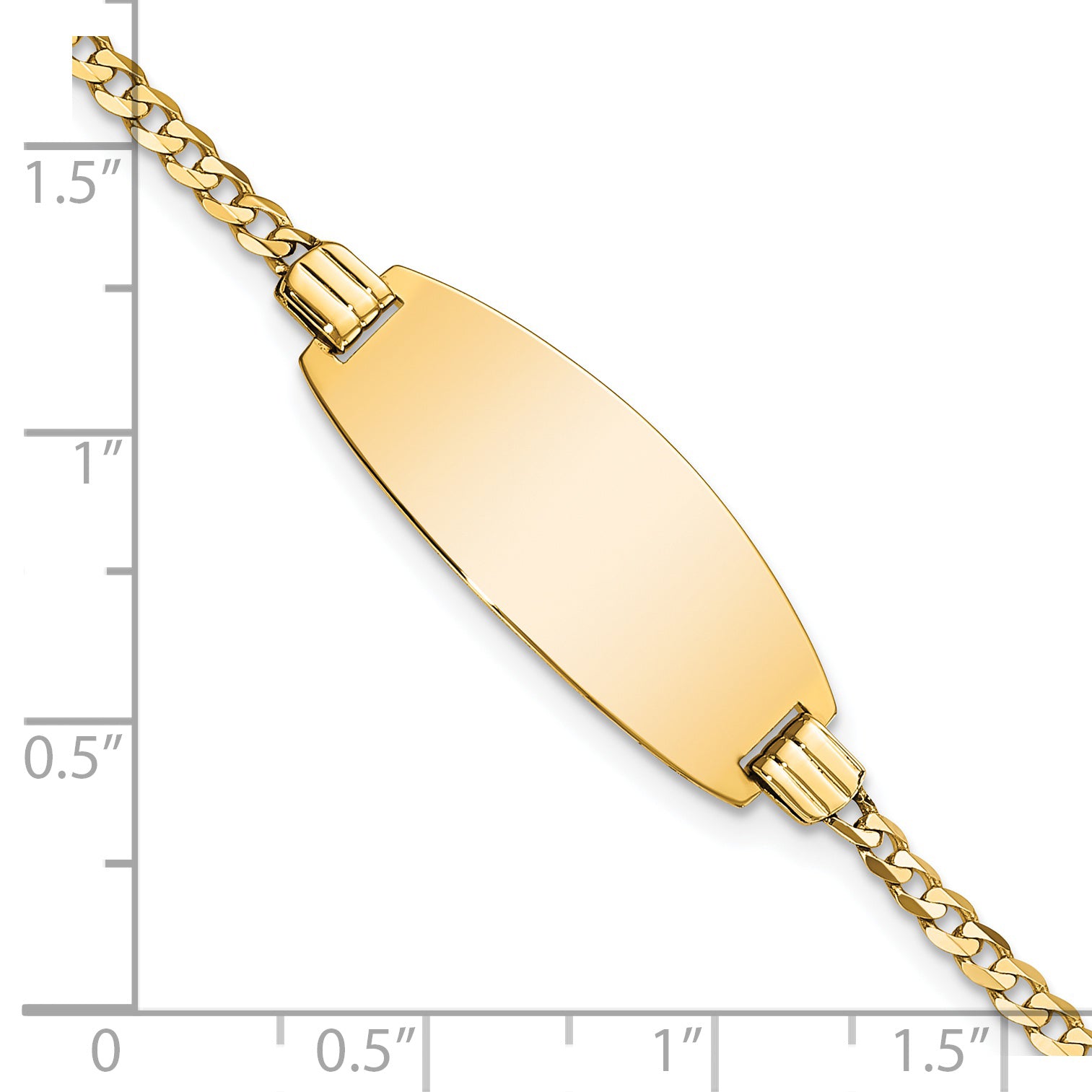14Ky Oval Curb Id Bracelet