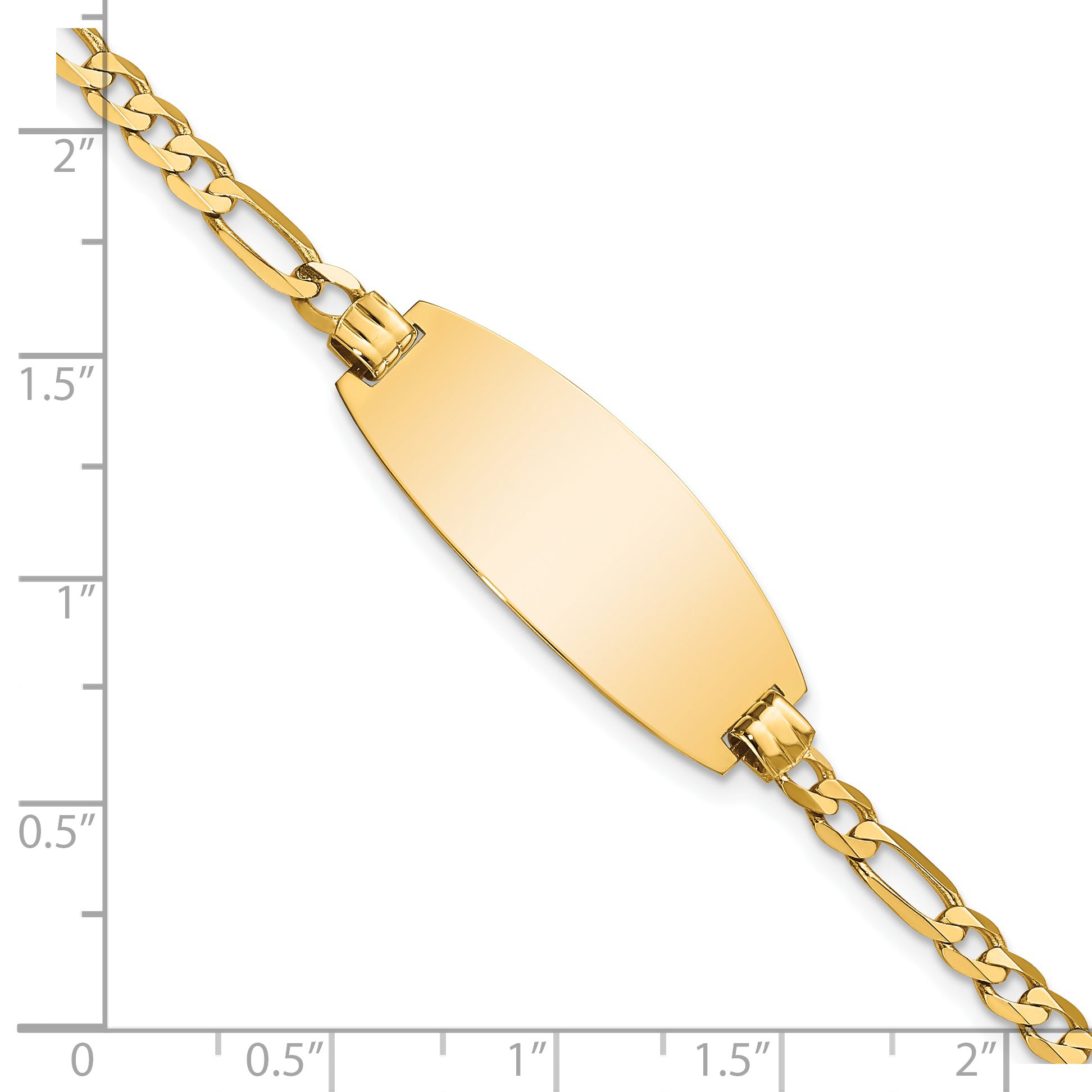 14Ky Oval Figaro Id Bracelet