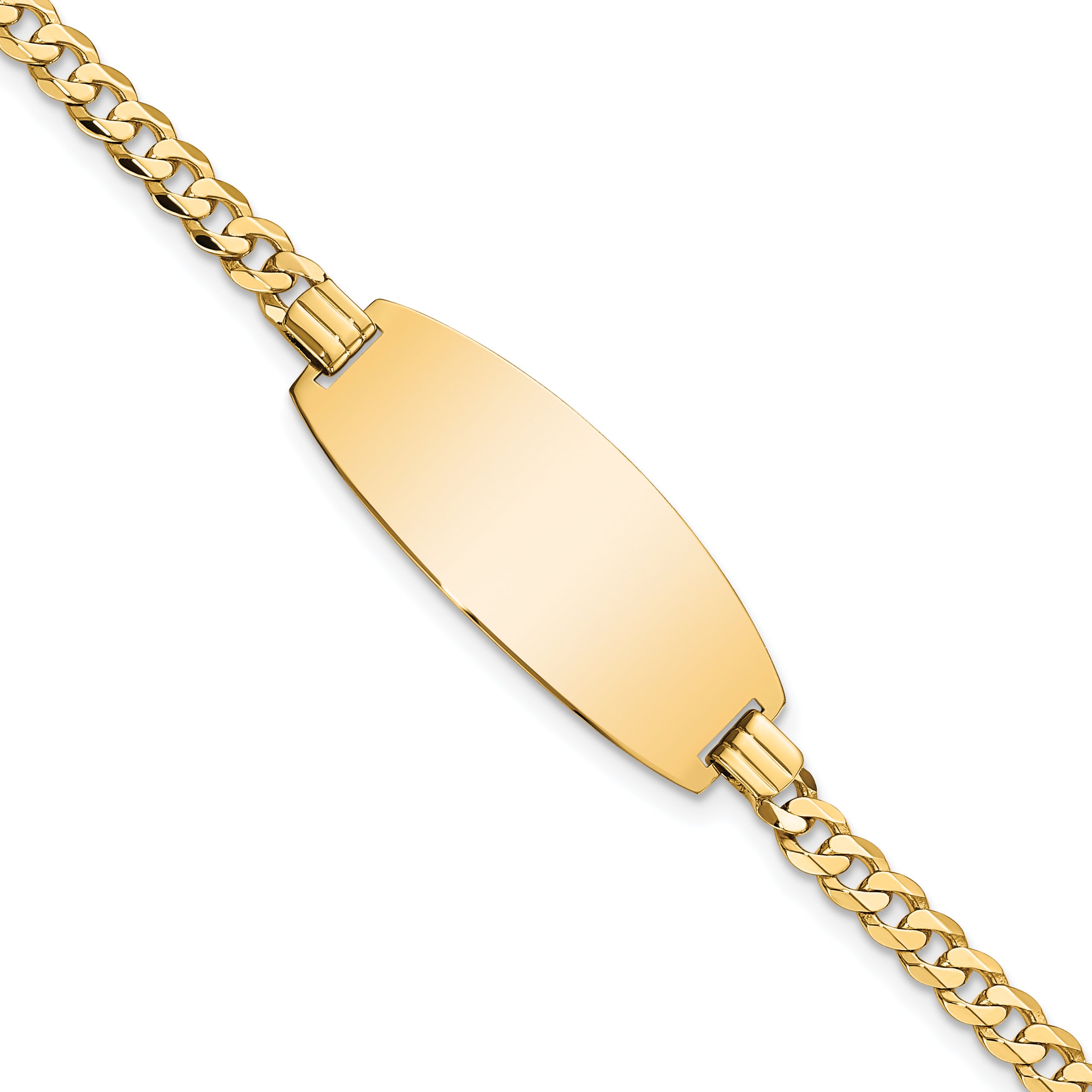 14Ky Oval Curb Id Bracelet