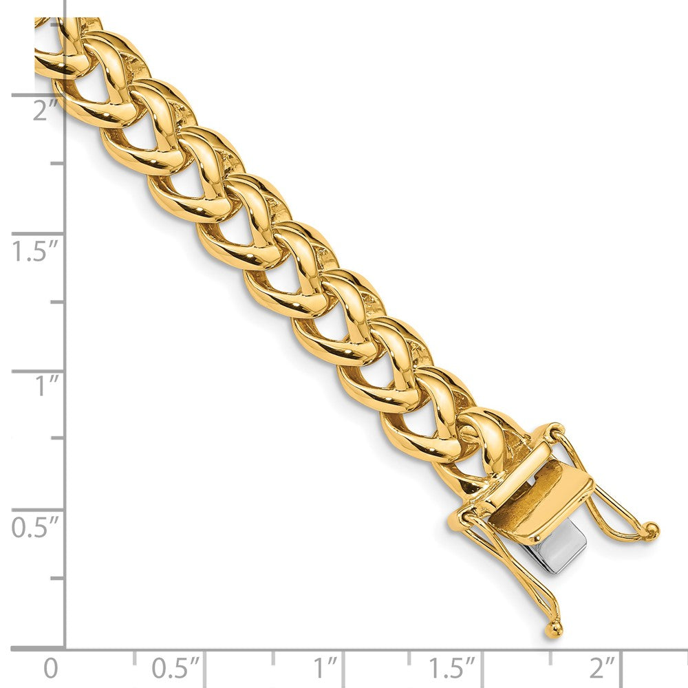 14K 20 inch 8.6mm Hand Polished Fancy Link with Box Catch Clasp Chain