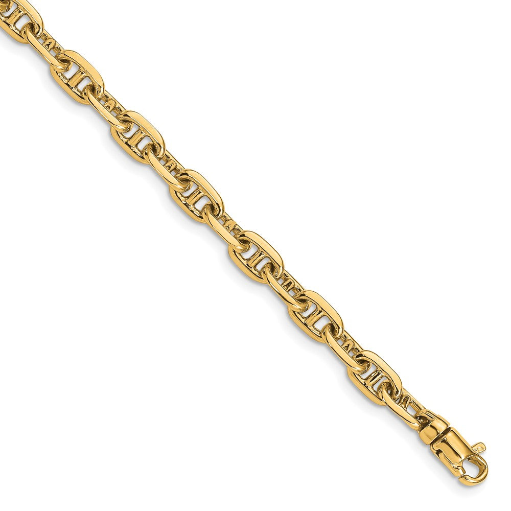 14K 20 inch 5.1mm Hand Polished Fancy Link with Lobster Clasp Chain