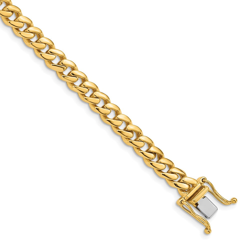 14K 22 inch 5.7mm Hand Polished Miami Cuban Link with Box Catch Clasp Chain