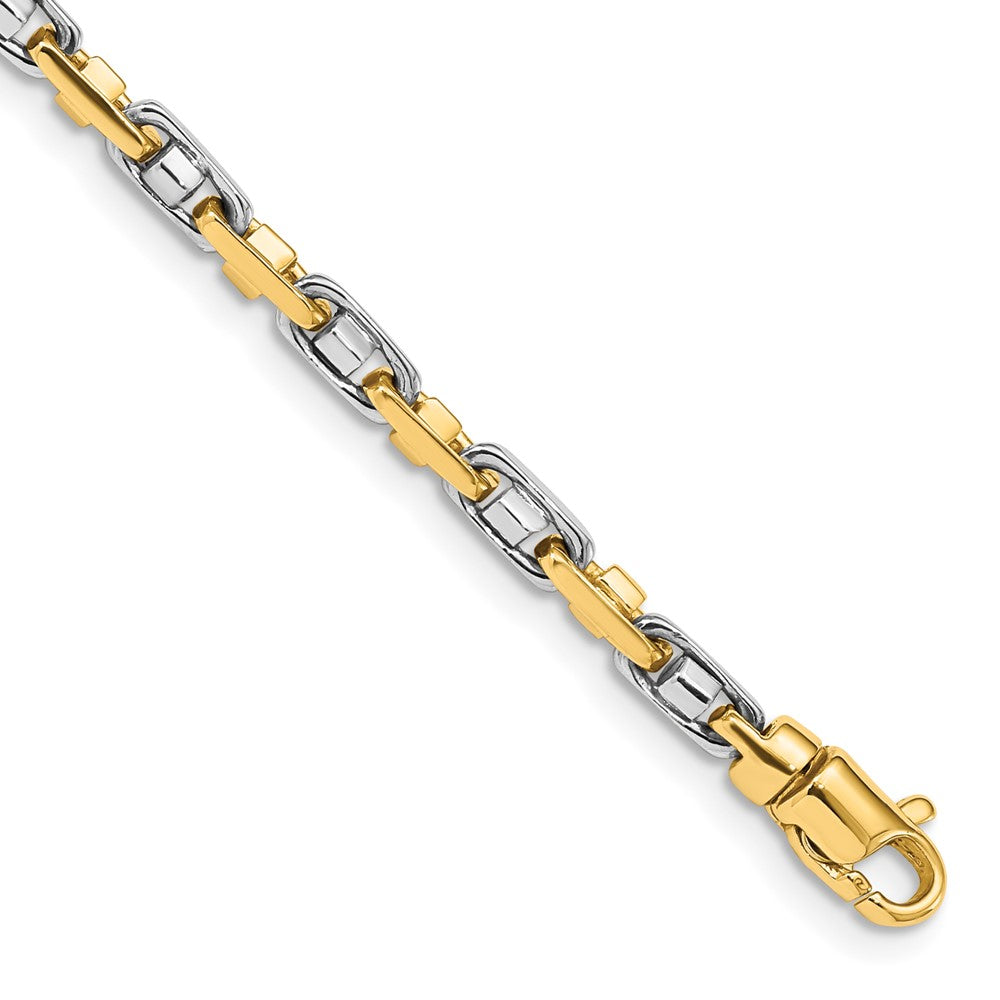 14K Two-tone 24 inch 3.5mm Fancy Link with Lobster Clasp Chain