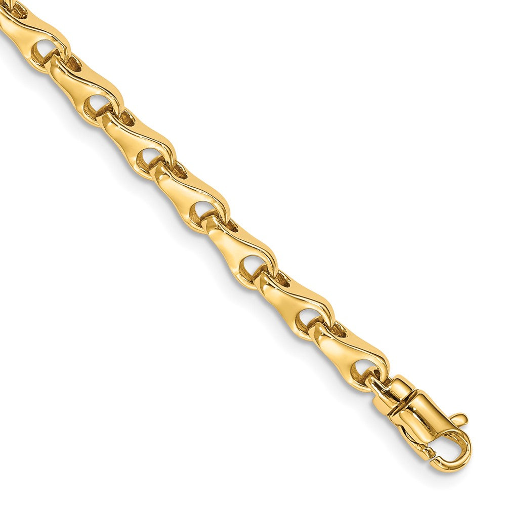 14K 20 inch 3.9mm Hand Polished Fancy Link with Lobster Clasp Chain